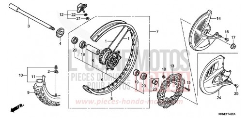 ROUE AVANT CRF250RB de 2011